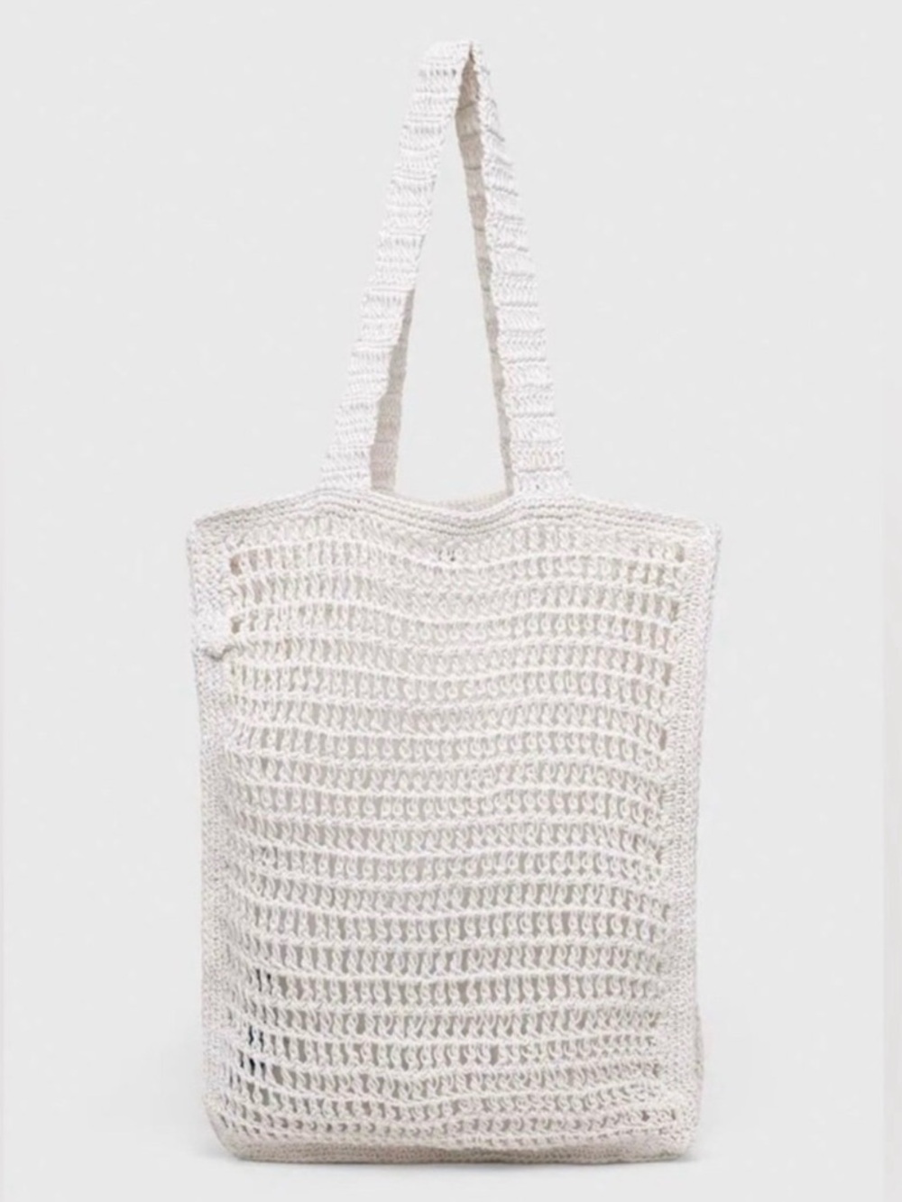 Abercrombie 100% Cotton Crochet Tote Bag Beach Summer Vacation Farmers Market